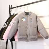 Ежедневно зимно яке за дамите с щампи в няколко цвята