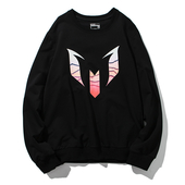 Мъжка ежедневна блуза с интересен принт и О-образна яка