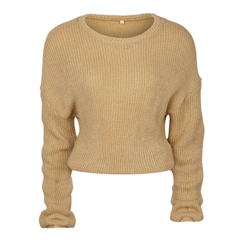 Стилен топъл дамски пуловер в два цвята
