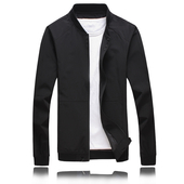 Ανδρικό μπουφάν ανοιξιάτικο φθινόπωρο  με O-κολάρο, 2 χρώματα