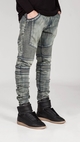 Модерни и актуални мъжки дънкови панталони с впити крачоли и асиметрични мотиви