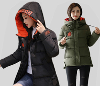 Дамско зимно яке с качулка и топъл пълнеж , тип грейка