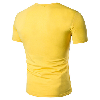 Ανδρικό πουκάμισο με κοντό μανίκι και κολάρο σε σχήμα O, 2 σχέδια