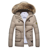 Мъжко зимно дебело яке с пухена качулка , 3 цвята