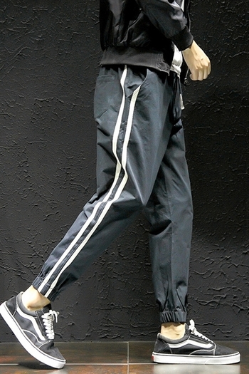 Стилен мъжки ежедневен панталон ластична талия , 2 цвята
