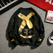 Το casual πουκάμισο ανδρών με κολάρο σε σχήματος Ο, σε ύφος hip-hop