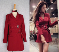 Μοντέρνο γυναικείο φόρεμα με ζώνες