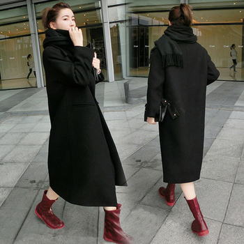 Дълго дамско палто в семпъл дизайн и в три цвята