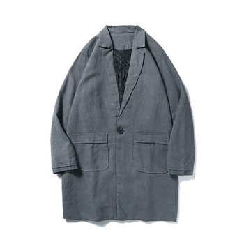 Пролетно-есенно тънко мъжко яке с копче и джобове в два цвята