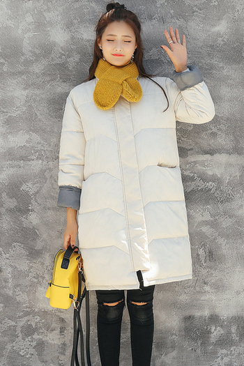 Стилно дълго зимно дамско яке в няколко цвята